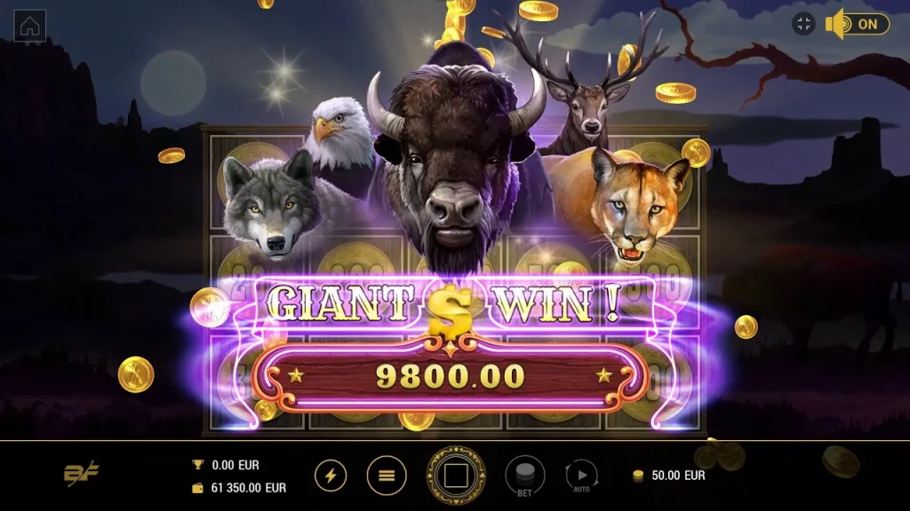Победные вращения в игровом автомате Buffalo Trail с дикими множителями