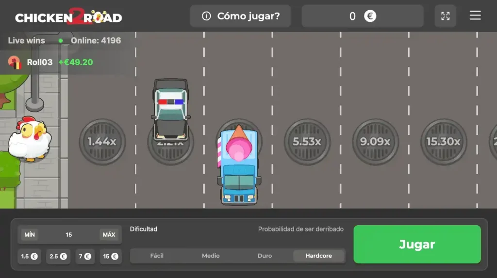 Бонусный раунд в игровом приложении Chicken Road